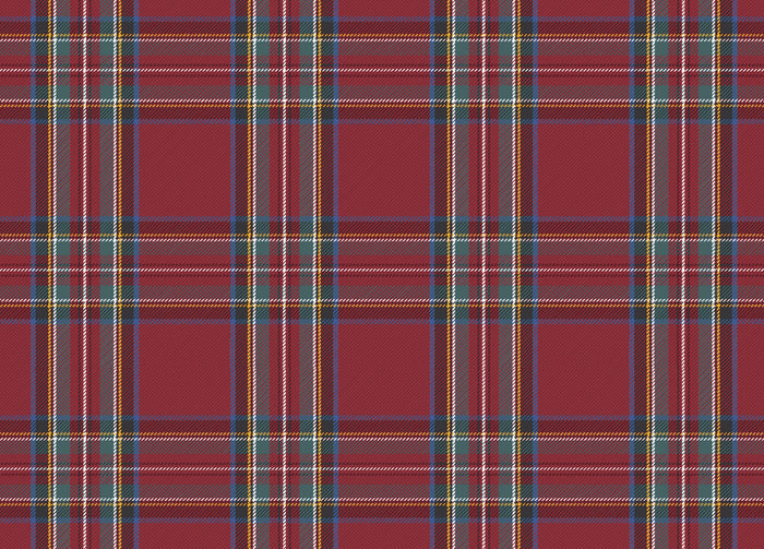 Coppia Coprisedia Con Schienale Antimacchia Scozzese Rosso Tartan Perth