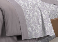 Completo Lenzuola In Morbida Flanella Linea Europa Disegno Marsiglia - Matrimoniale - Beige