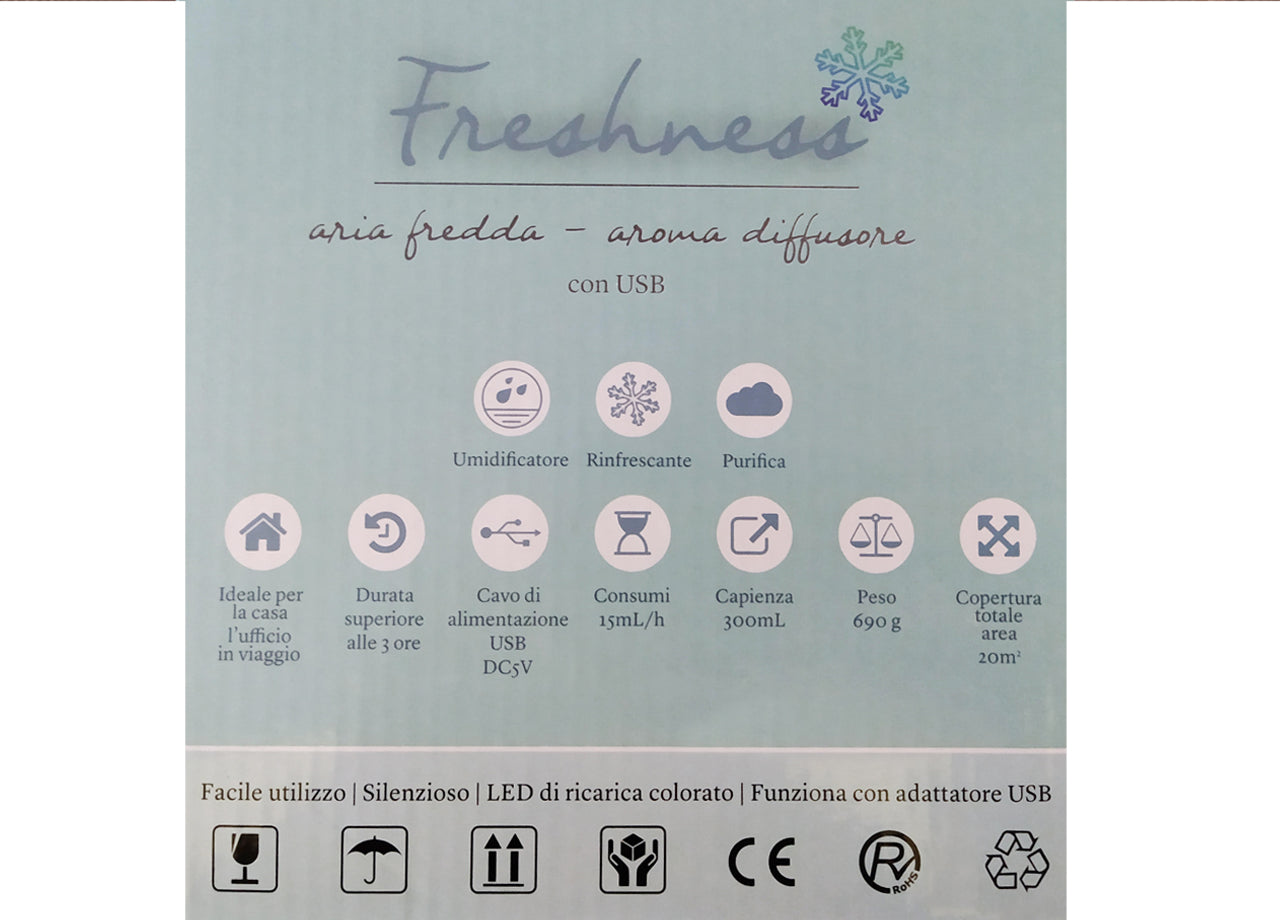 Diffusore Aromi Elettrico Silenzioso Profumo Ambienti Casa Aroma Freshness