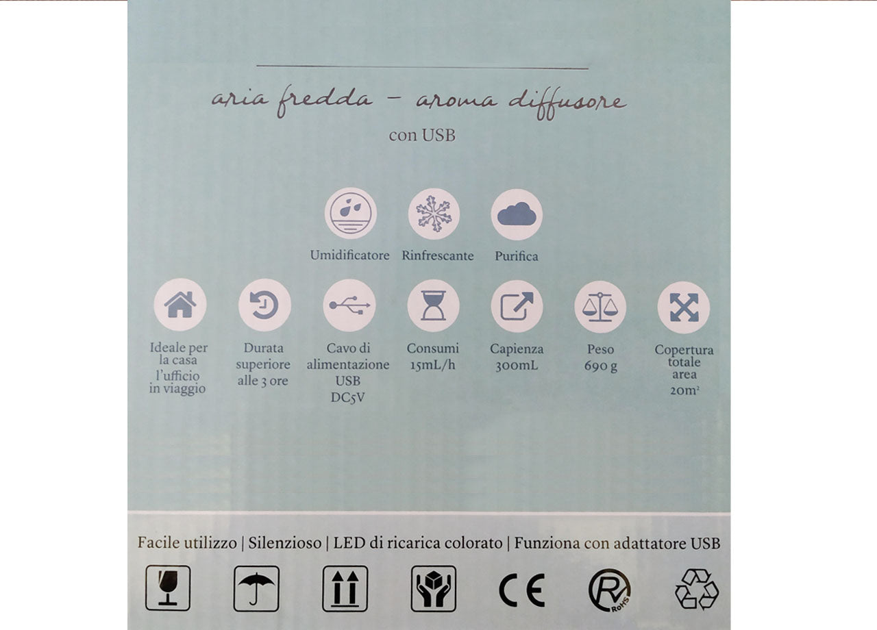 Diffusore Aromi Elettrico Silenzioso Profumo Ambienti Casa Aroma Flute