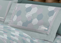 Completo Lenzuola Letto Calda Flanella 100% Cotone Disegno Bologna - Piazza E Mezza - Verde