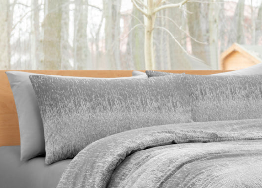 Completo Lenzuola Letto 100% Cotone Made In Italy Disegno Drops - Singolo - Grigio