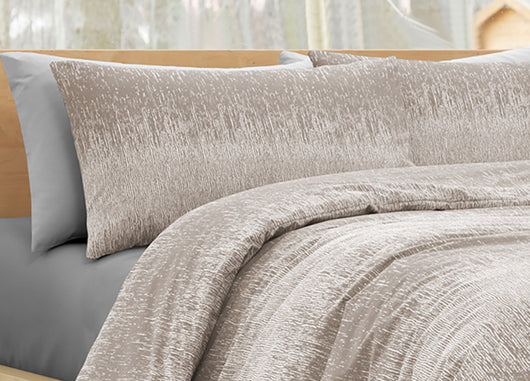 Copripiumino Sacco Piumone 100% Cotone Made In Italy Disegno Drops - Singolo - Beige