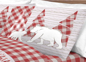 Completo Lenzuola Flanella Pensieri Delicati 100% Cotone Disegno Canada - Singolo - Rosso