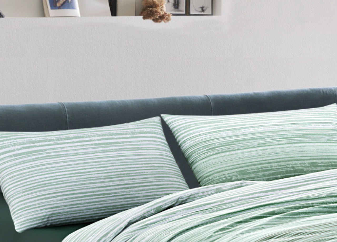 Copripiumino Sacco Piumone 100% Cotone Made In Italy Disegno Padel - Piazza E Mezza - Verde