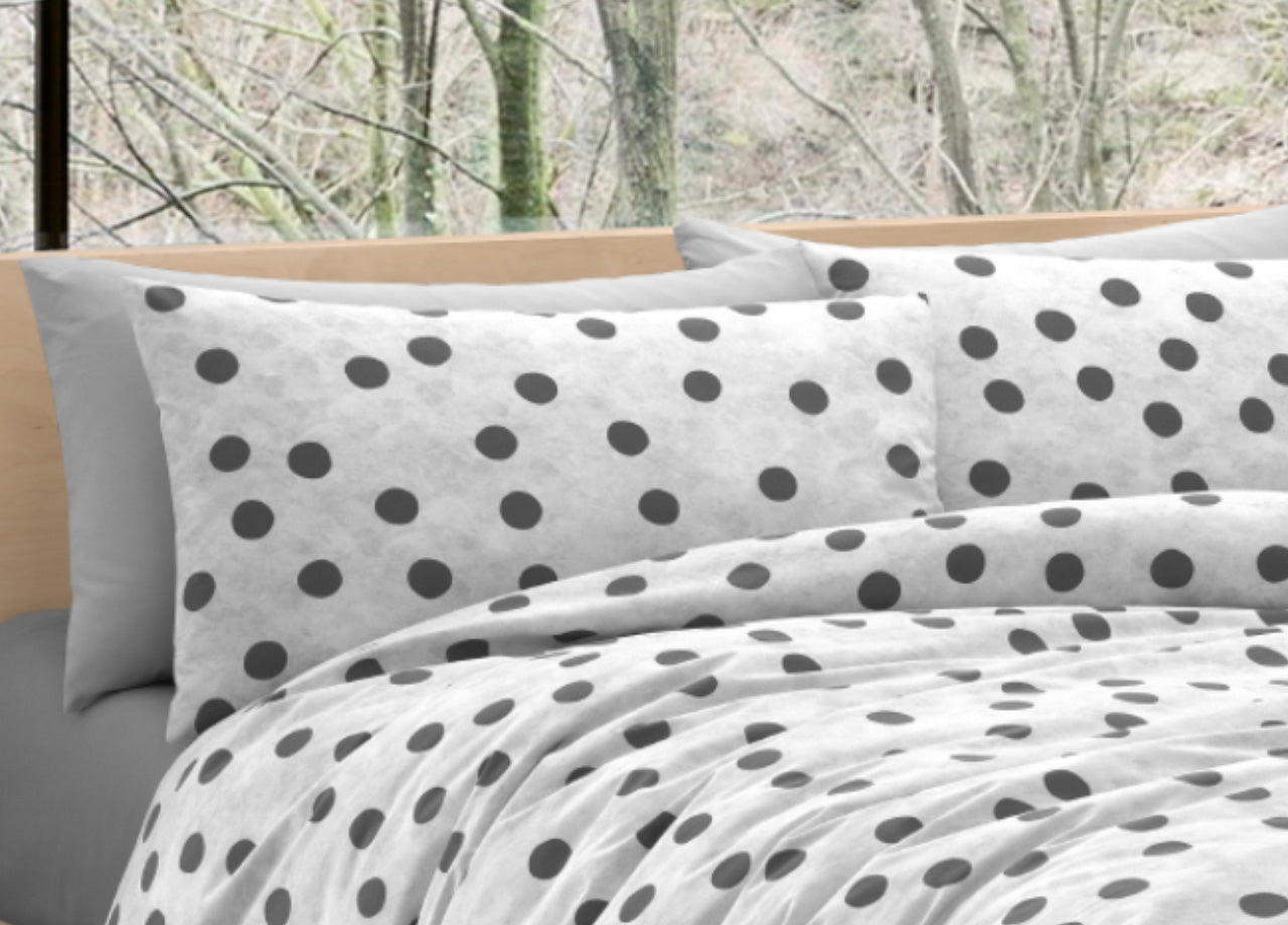 Copripiumino Sacco Piumone 100% Cotone Made In Italy Disegno Pois LT - Matrimoniale - Pois