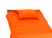 Lettino Mare Microfibra Lettino Con Cuscino E Tasche Modello Fluo - Lettino - Arancio