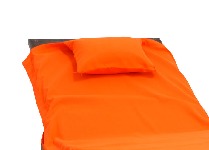 Lettino Mare Microfibra Lettino Con Cuscino E Tasche Modello Fluo - Lettino - Arancio