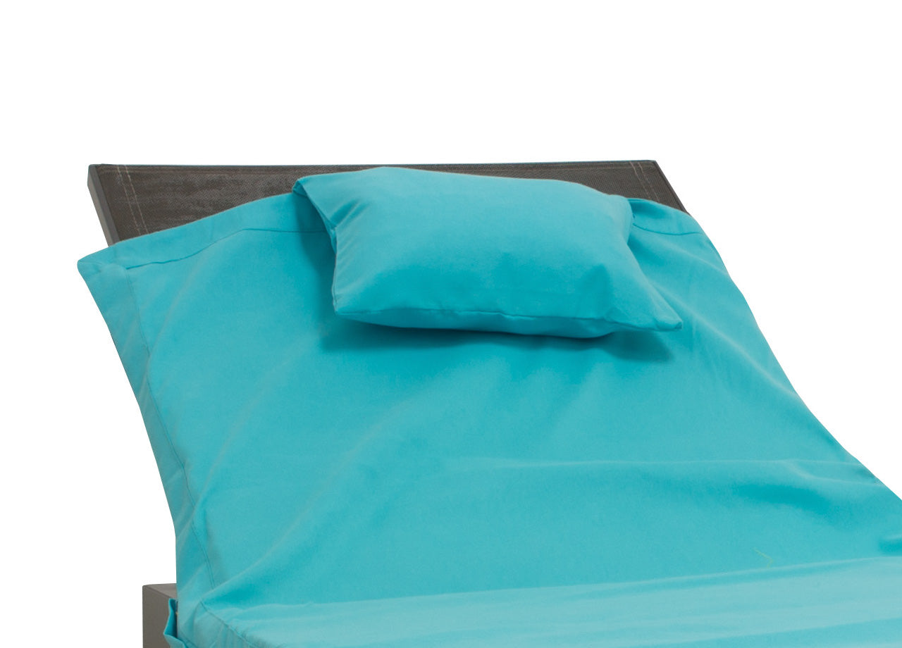 Lettino Mare Microfibra Lettino Con Cuscino E Tasche Modello Fluo - Lettino - Turchese