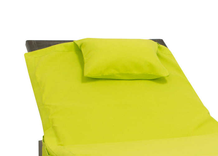 Lettino Mare Microfibra Lettino Con Cuscino E Tasche Modello Fluo - Lettino - Verde