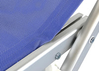 Lettino Spiaggia Piscina Schienale Regolabile Pieghevole Camping Beach La Plata - Lettino - Blu