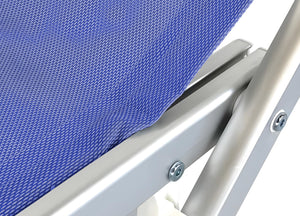 Lettino Spiaggia Piscina Schienale Regolabile Pieghevole Camping Beach La Plata - Lettino - Blu