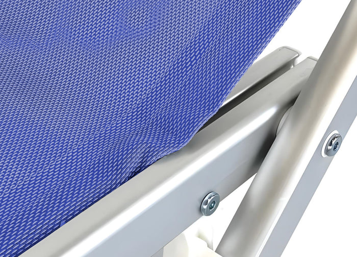 Lettino Spiaggia Piscina Schienale Regolabile Pieghevole Camping Beach La Plata - Lettino - Blu