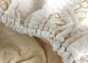 Coprimaterasso Imbottito Elasticizzato Anallergico Federe Cuscino Letto Made Italy - Singolo - Rame