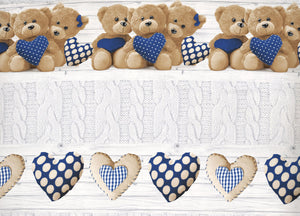 Copriletto Piquet Primavera Estate 100% Cotone Disegno New Orsetti - Singolo - Blu