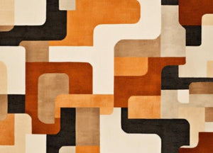 Tappeto Passatoia Cucina Antiscivolo Sottolavello Disegno Older - 50x230 - Arancio