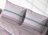 Coppia Federe Cuscino Letto Bottoni Laterali 100% Cotone Disegno Scia GI - Federe - Rosa