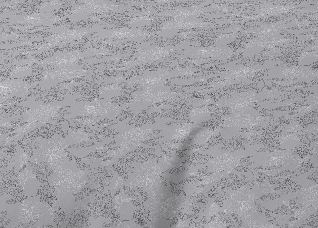 Sacco Copripiumino In 100% Cotone Made Italy Disegno Moderno Lily - Singolo - Grigio