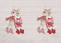 Telo Arredo Multiuso Linea Pensieri Delicati In Cotone Disegno Renna Rosso - Singolo - Rosso