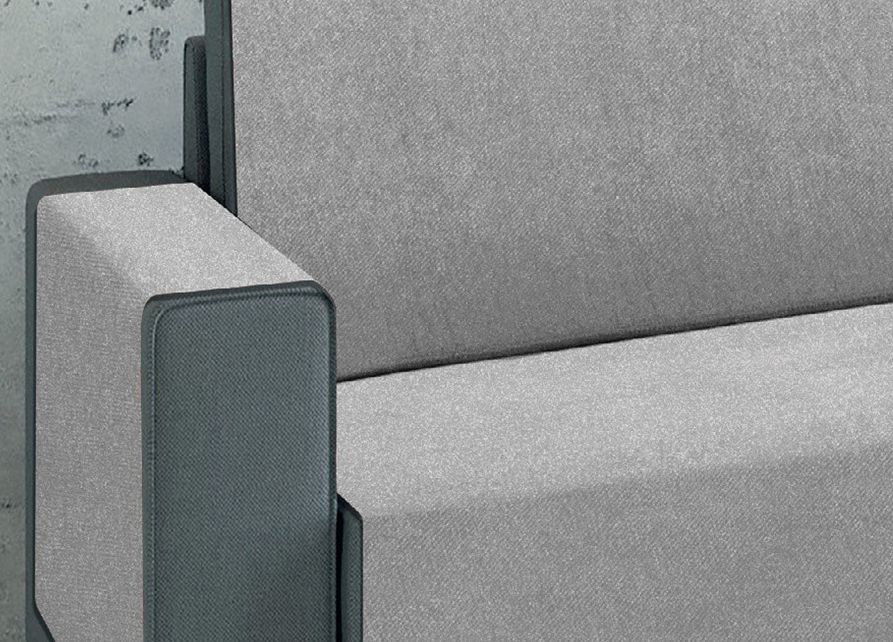 Copridivano Per Divani Con Penisola Modello Vischio Colore Grigio - 190 cm - Grigio