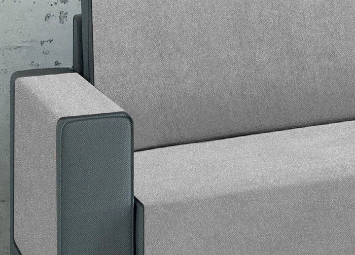Copridivano Per Divani Con Penisola Modello Vischio Colore Grigio - 190 cm - Grigio