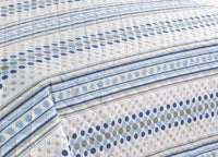 Copriletto Trapuntato Quilt Estivo Piumino 100gr/mq Disegno Pinsonic Sphere - Matrimoniale - Blu