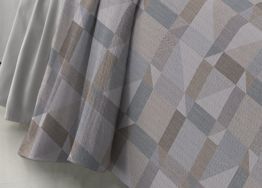 Copriletto Piquet Primavera Estate 100% Cotone Disegno 7879 Atene - Piazza e Mezza - Beige