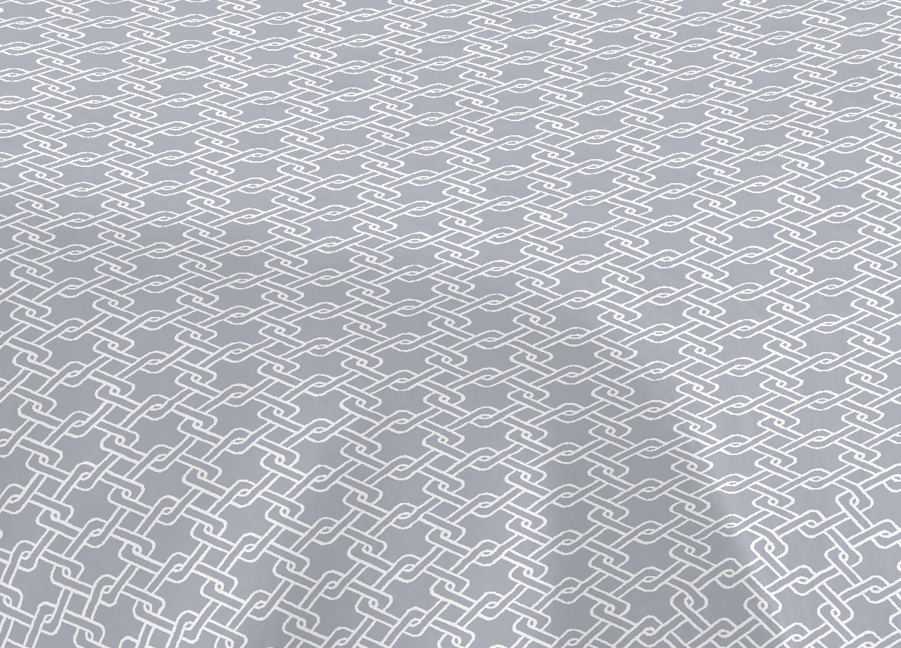 Copriletto Piquet Primavera Estate 100% Cotone Disegno Catena - Singolo - Grigio