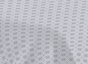 Copriletto Piquet Primavera Estate 100% Cotone Disegno Catena - Singolo - Grigio