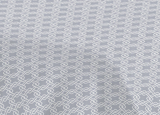 Copriletto Piquet Primavera Estate 100% Cotone Disegno Catena - Singolo - Grigio