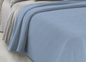 Copriletto Piquet Primavera Estate 100% Cotone Disegno Dublino Bon Bon - Singolo - Azzurro