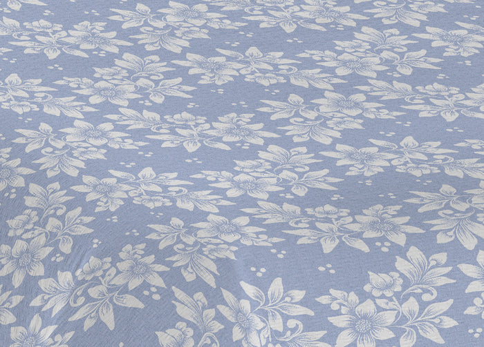 Copriletto Piquet Primavera Estate 100% Cotone Sofia Disegno Olivia - 1 Piazza e Mezza - Azzurro