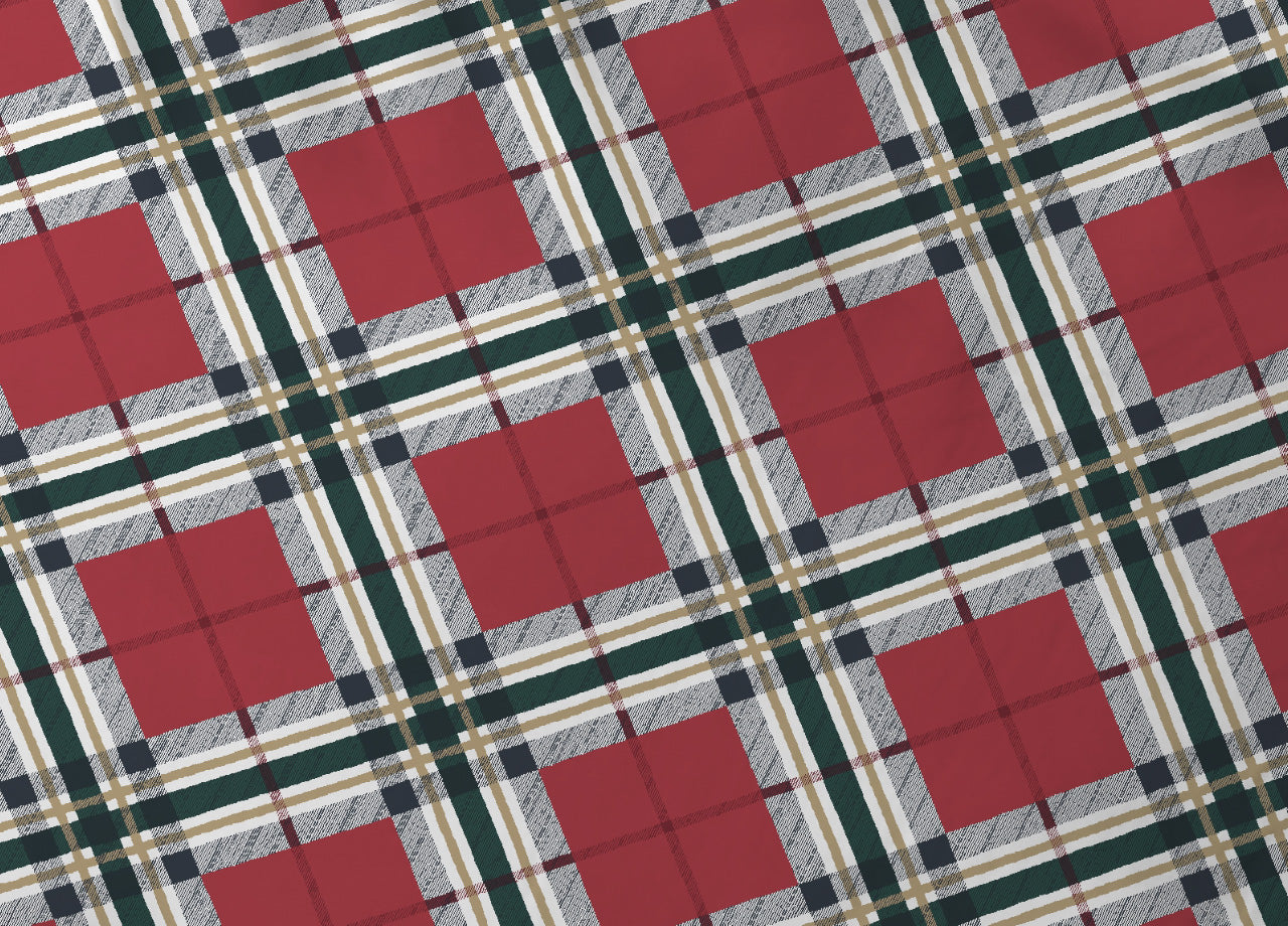 Copripiumino In Morbida Flanella 100% Cotone Disegno Tartan - Piazza E Mezza - Tartan