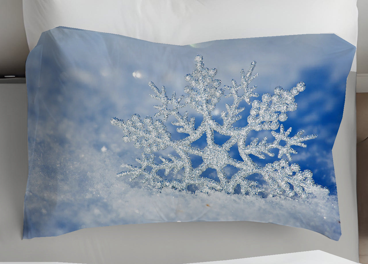 Copripiumino Matrimoniale Stampa Digitale Made Italy 100% Cotone Fiocco Neve