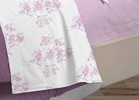 Completo Lenzuola Letto 100% Cotone Made Italy 3027 Disegno Primavera - Piazza E Mezza - Rosa