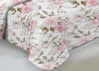 Quilt Trapuntino Piumino Estivo 100gr/mq Microfibra Diadema Fiori - Piazza E Mezza - Cipria 4