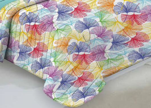 Quilt Trapuntino Piumino Estivo 100gr/mq Microfibra Diadema Ginko - Piazza E Mezza - Multicolor D5