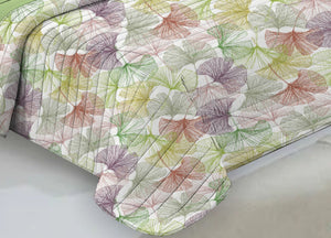 Quilt Trapuntino Piumino Estivo 100gr/mq Microfibra Diadema Ginko - Matrimoniale - Verde D6