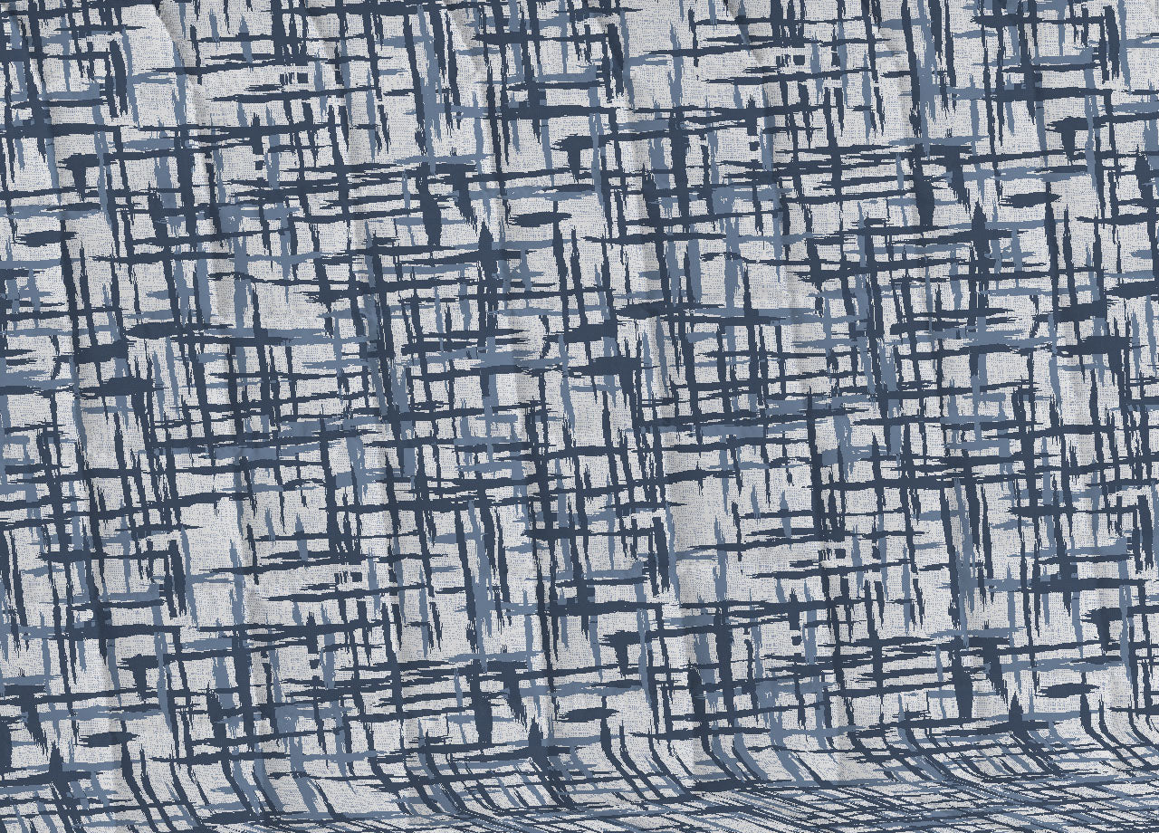 Copridivano Imbottito Trapuntato Sofà Antimacchia Made Italy Dis. Reticolo - 2 Posti - Blu