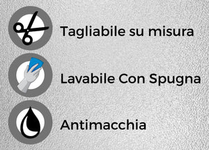 Tovaglia Natalizia Antimacchia Plastificata PVC Glitter Argento Proteggi Tavolo Natale - 140x300 - Glitter Argento