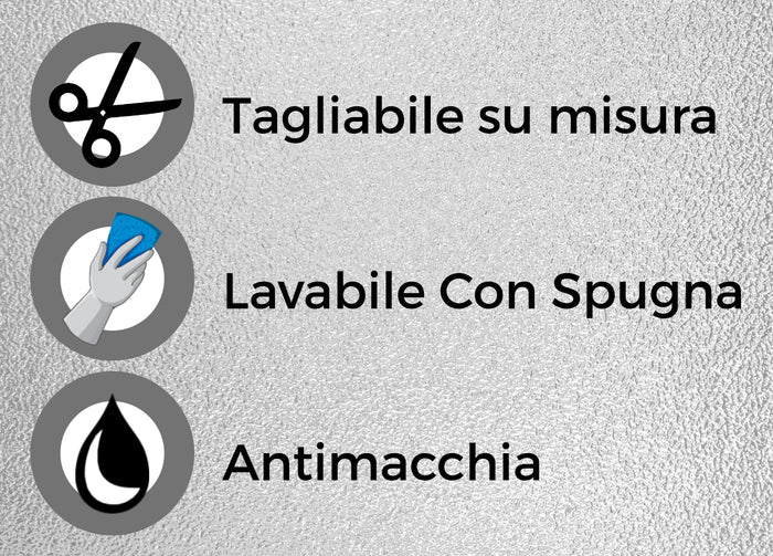 Tovaglia Natalizia Antimacchia Plastificata PVC Glitter Argento Proteggi Tavolo Natale - 140x300 - Glitter Argento