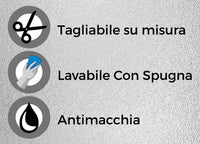 Tovaglia Natalizia Antimacchia Plastificata PVC Glitter Argento Proteggi Tavolo Natale - 140x400 - Glitter Argento