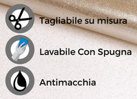 Tovaglia Natalizia Antimacchia Plastificata PVC Trasparente Oro Proteggi Tavolo - 140x140 - Oro