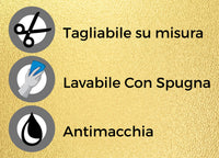 Tovaglia Natalizia Antimacchia Plastificata PVC Glitter Oro Proteggi Tavolo Natale - 140x500 - Glitter Oro