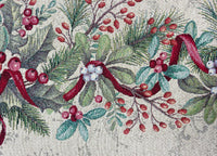 Tovaglia Natale Centrino Runner Centrotavola Natalizio Gobelin Silver Stella 1310 - 45x140 - Silver Stella