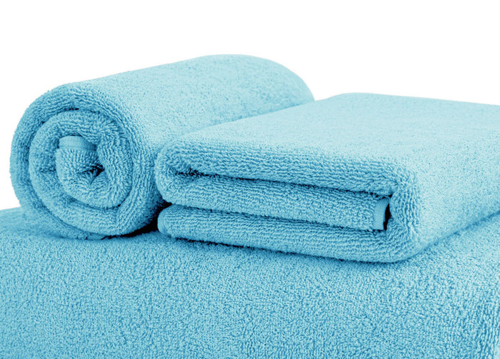 Asciugamani Salvietta Bagno In Morbida Spugna Modello Sophie Colore Turchese - Ospite - Turchese