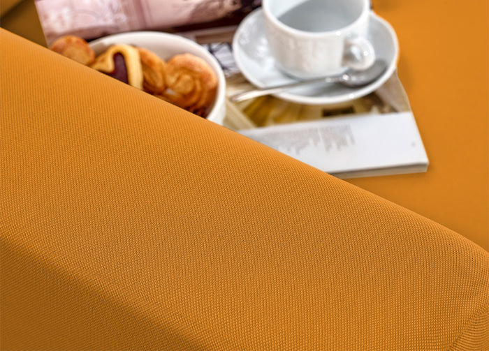 Copridivano-Copripoltrona Antimacchia Elasticizzato Tinta Unita Modello Magic - 3 Posti - Senape