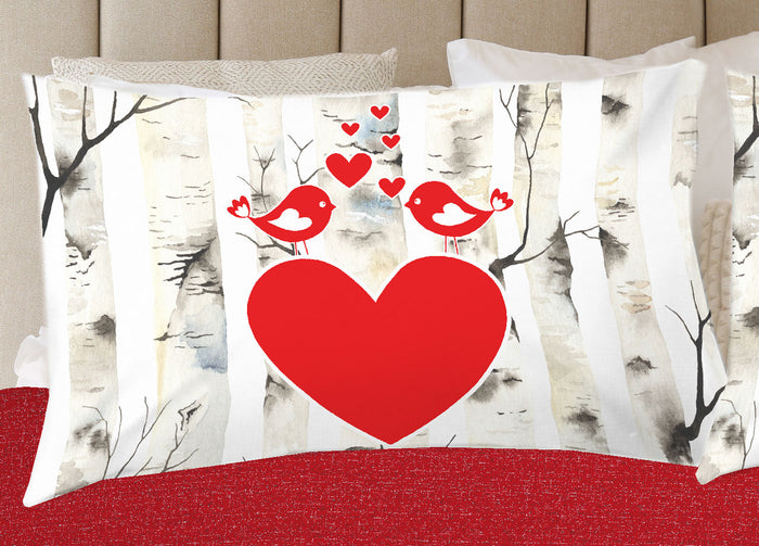 Completo Lenzuola In 100% Cotone Linea Digitale Spin-Off Disegni Vari - Matrimoniale - Birds