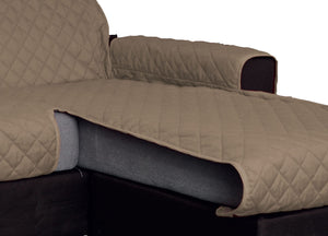 Copridivano Con Penisola Antimacchia Trapuntato Modello Star Colore Tortora - 190cm - Tortora