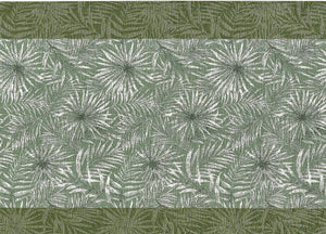 Tappeto Passatoia Cucina Corsia Retro Antiscivolo Disegno Malesia By Suardi - 55x140 - Verde